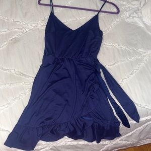 navy blue mini dress